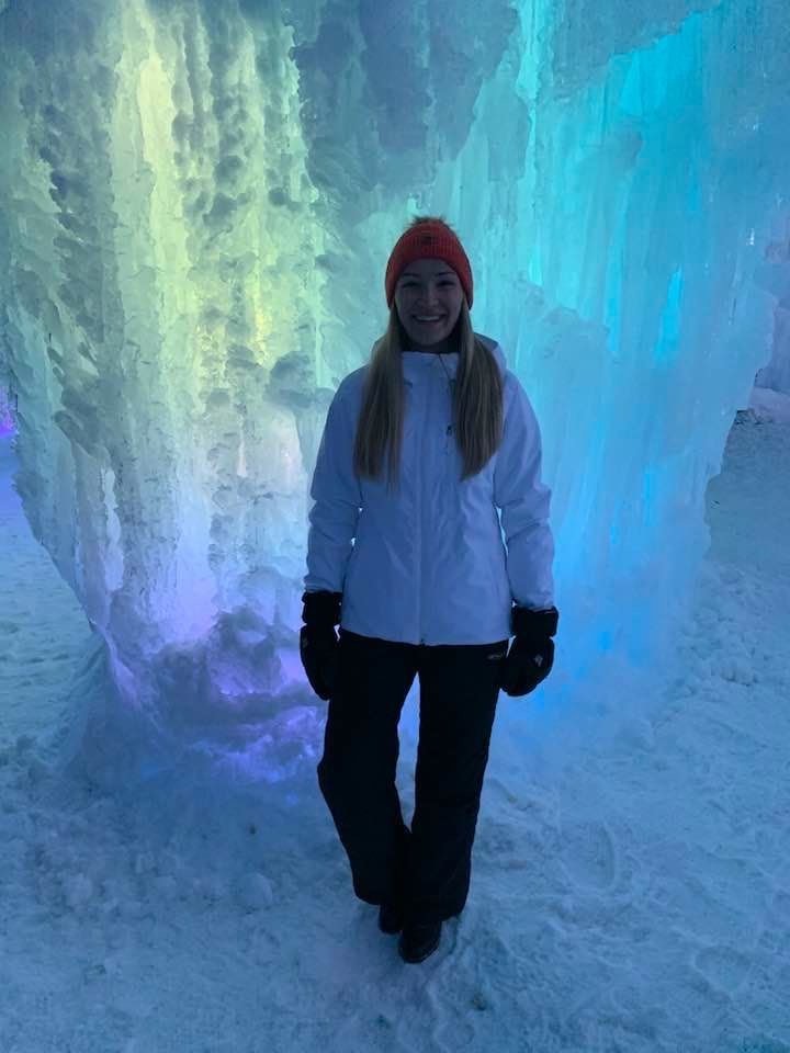 photo of Annabelle in an ice castle