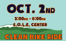 Poster for clean bike ride event.