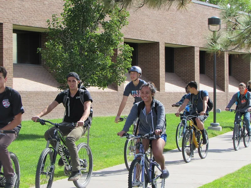 Students Biking