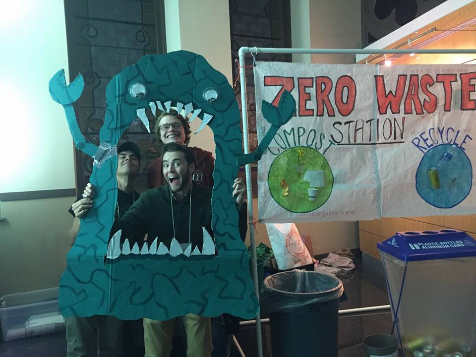 students at a zero waste conference