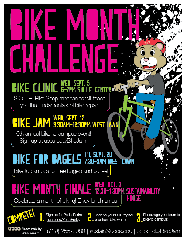bike month challenge events with clyde riding bike