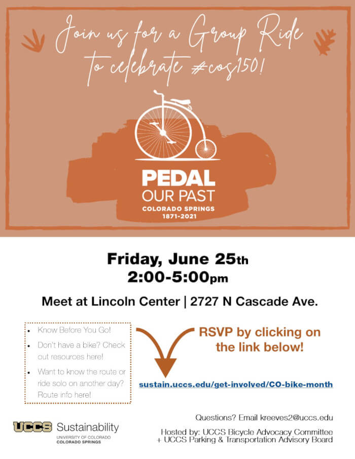 poster about group ride for Pedal Our Past